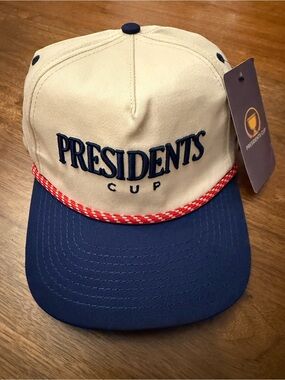 BARSTOOL GOLF PRESIDENTS CUP Embroidered Two-Tone Cap - Navy & Cream